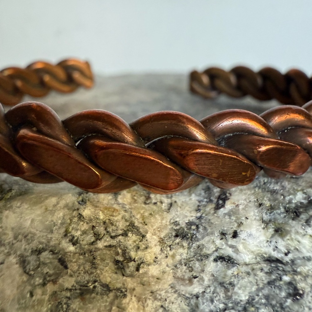 Braided Copper Cuff Bracelet
